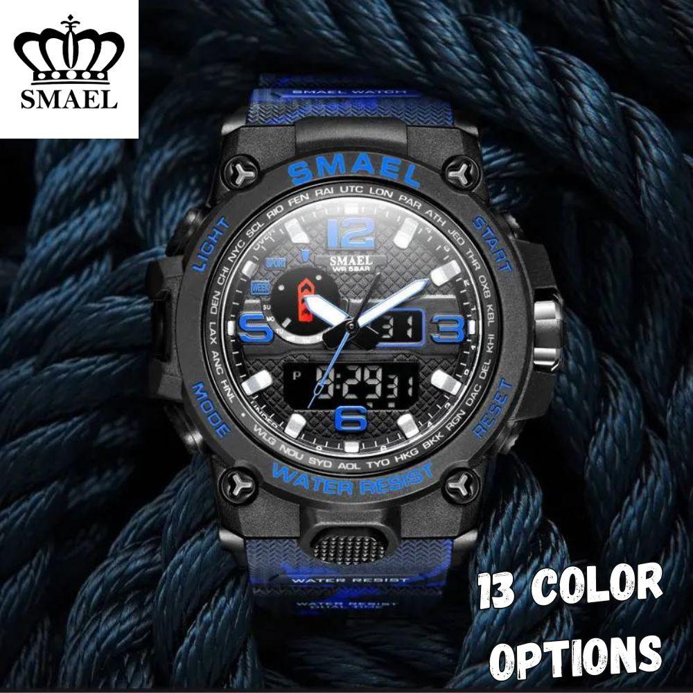 Smael Mens Wristwatches Casual Outdoor Waterproof Sport Dual Display Watch  Back Light Led Tactical Electronic Watches - Jewelry & Accessories - Temu