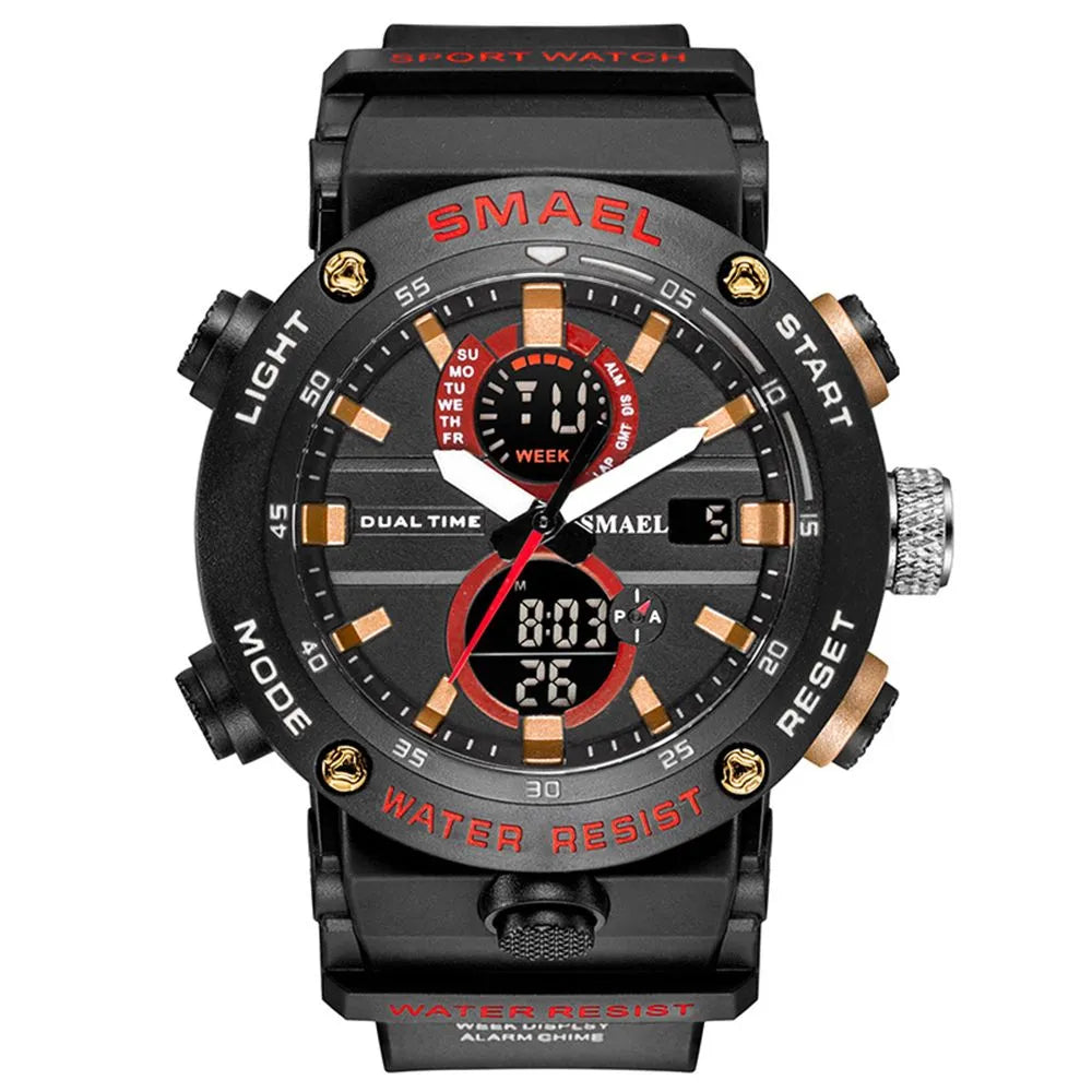 Smael 1903 Red Multifunction Watch