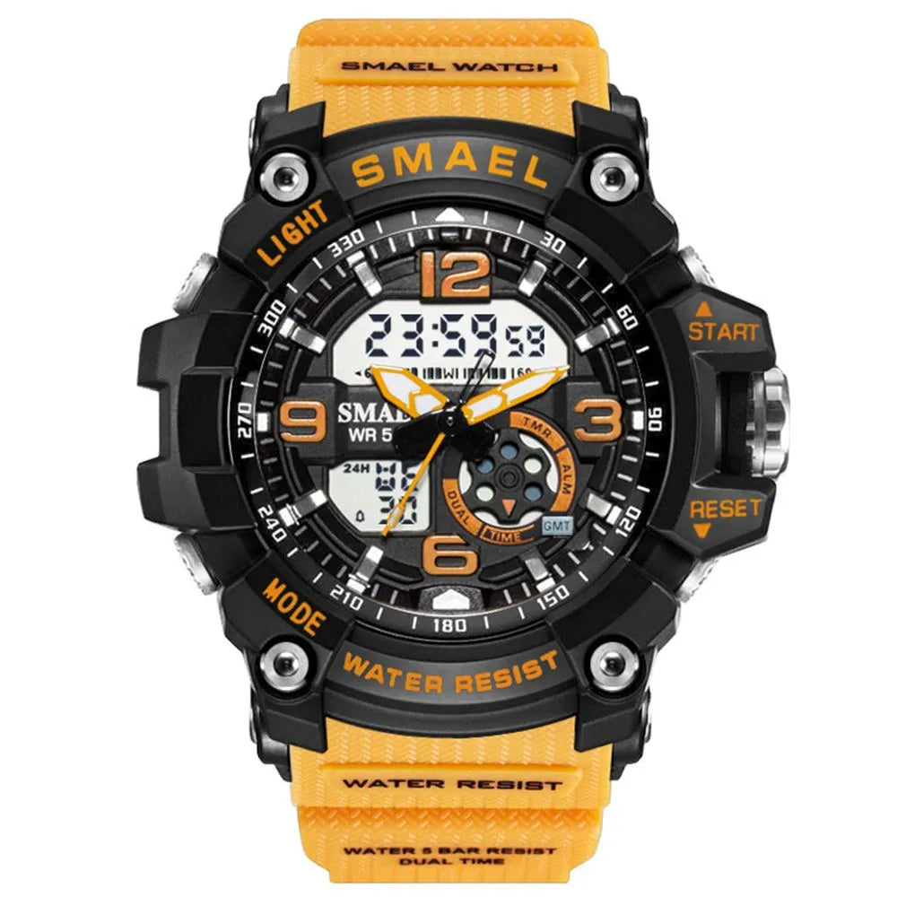 Smael 1808 Yellow Multifunction Watch