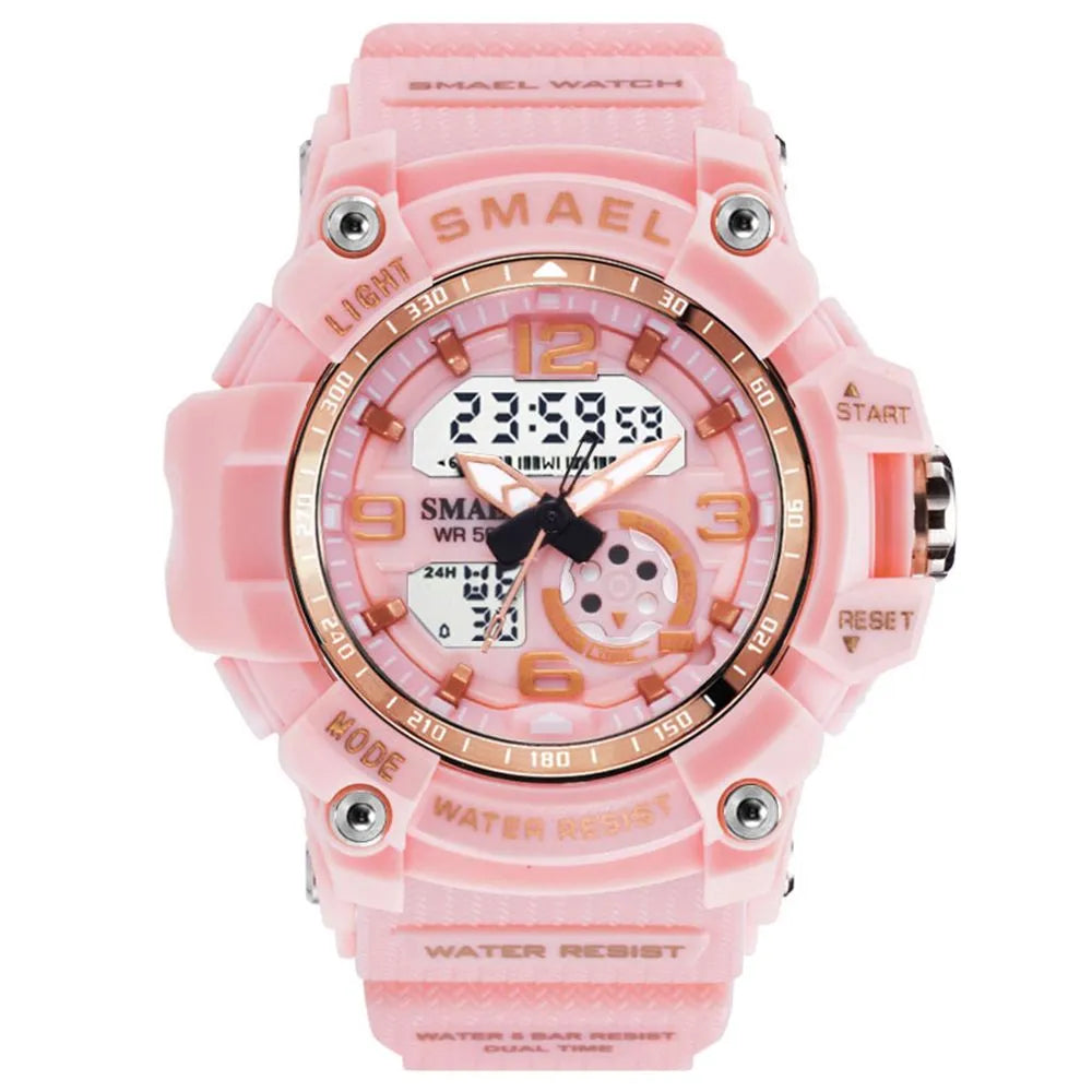 Smael 1808 Light Pink Multifunction Watch