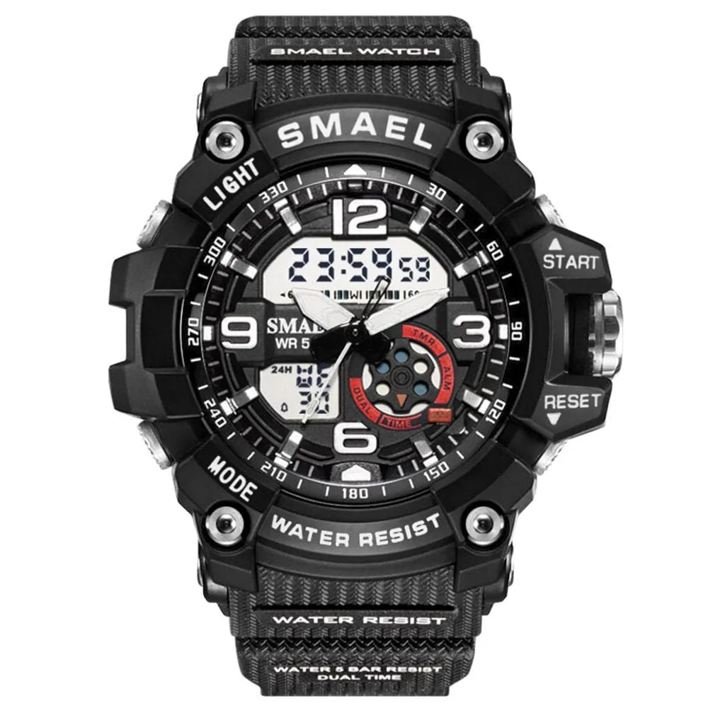 Smael 1808 Black Multifunction Watch