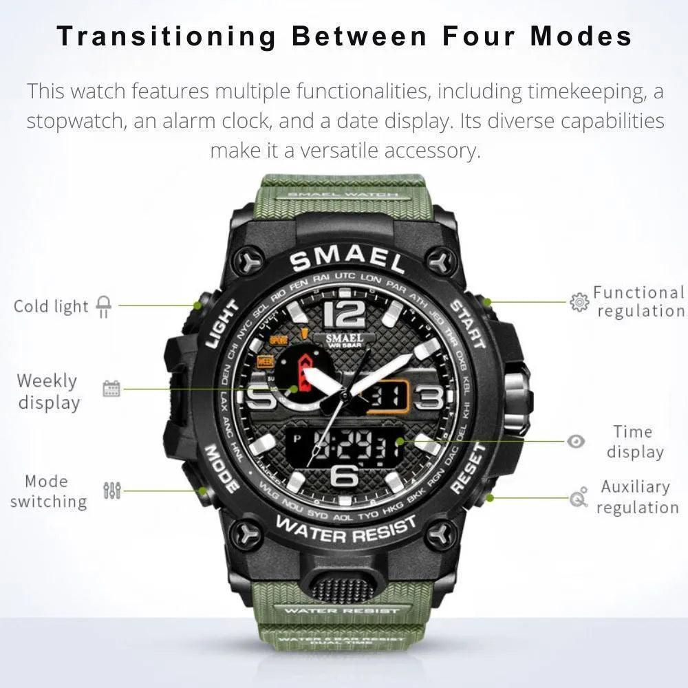 Original Smael Army Green Multifunctional Watch Smael South Africa