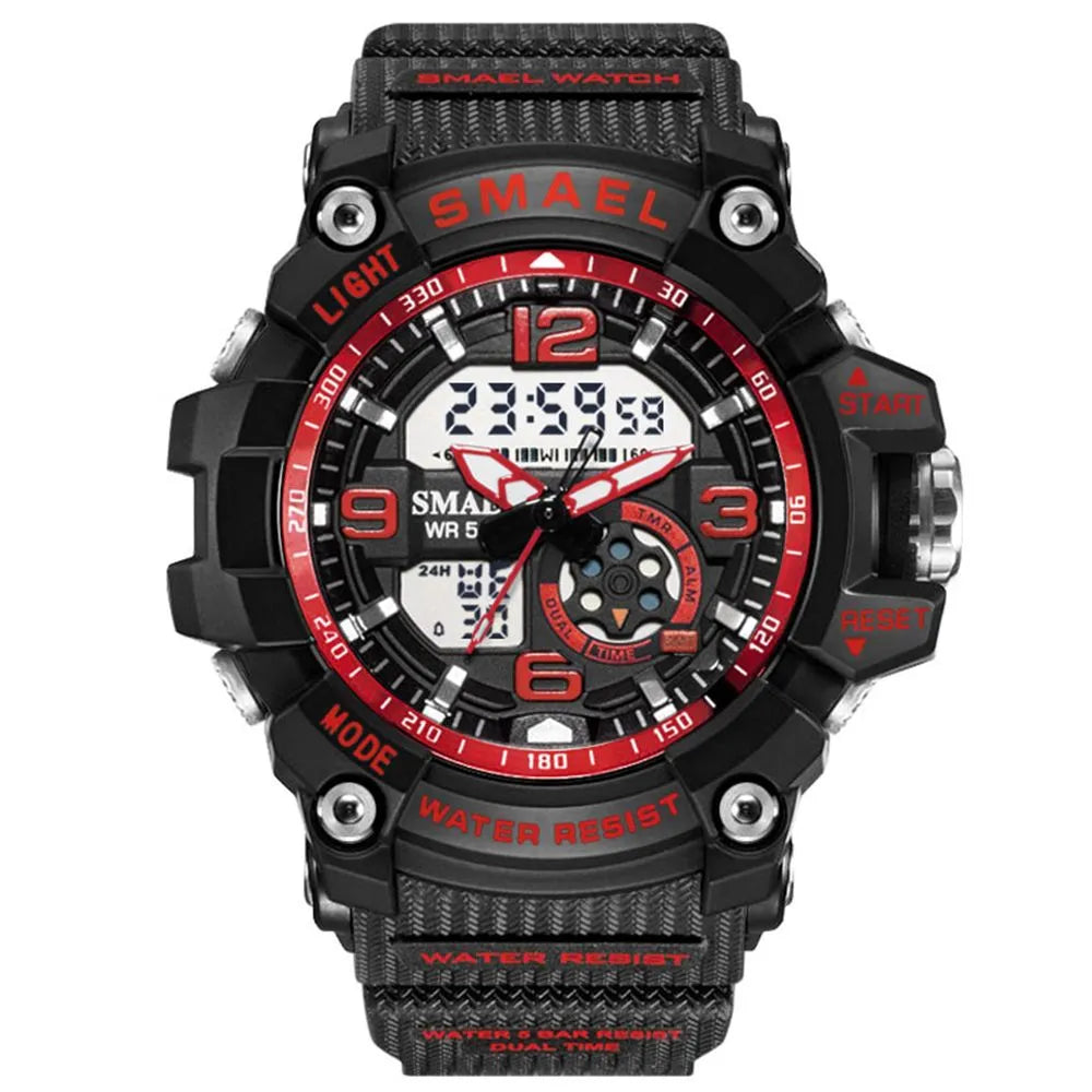 Smael 1808 Red Multifunction Watch