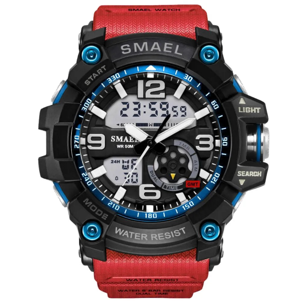 Smael 1617 Red Multifunction Sports Watch