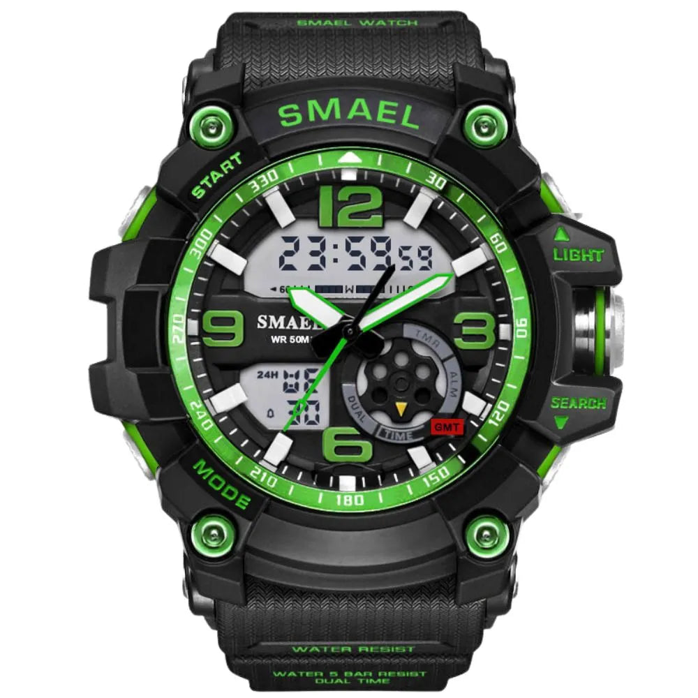 Smael 1617 Green Multifunction Sports Watch