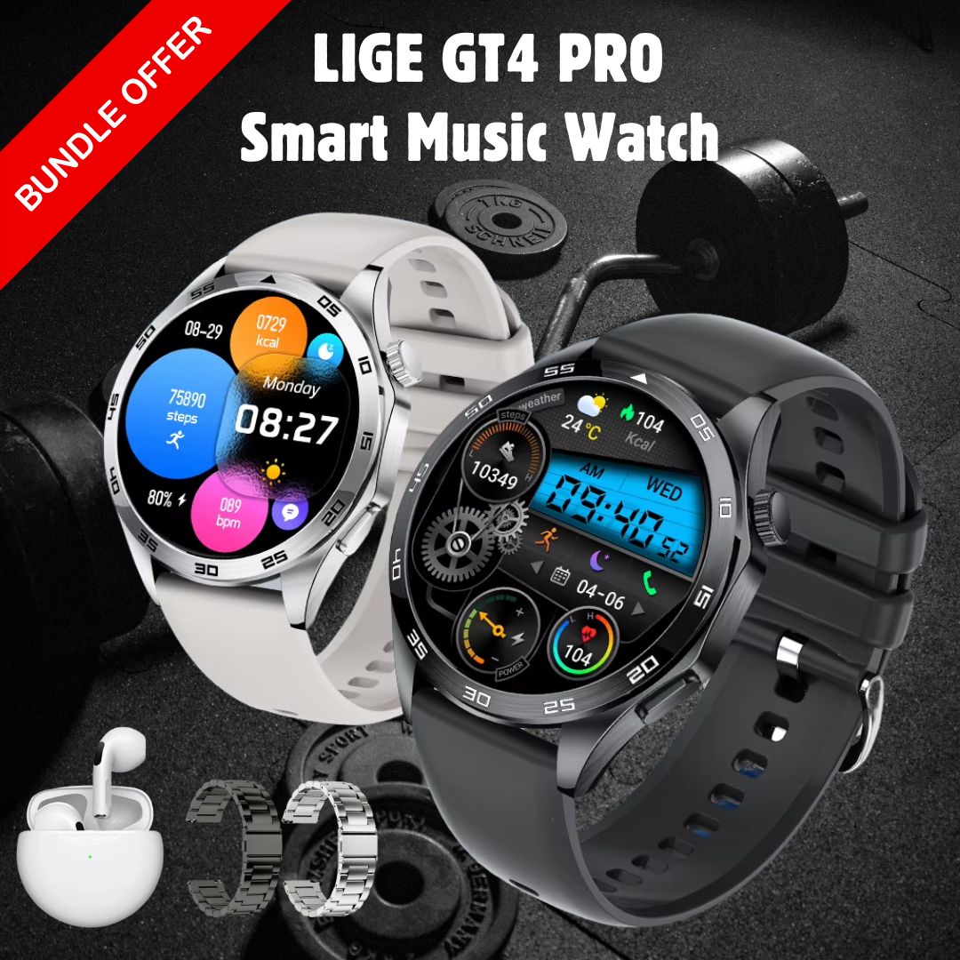 Lige GT4 Max AI Smart Watch - Bundle