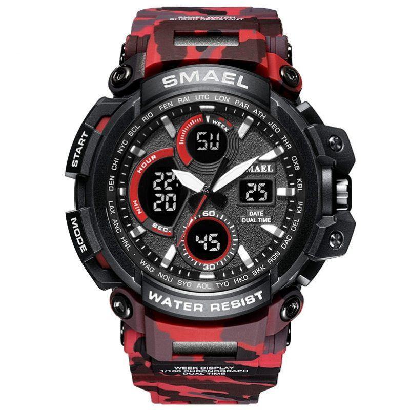 Smael Camouflage Red Chronograph Watch - Smael South Africa
