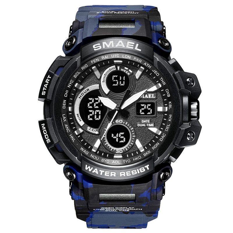 Smael Camouflage Blue Chronograph Watch - Smael South Africa
