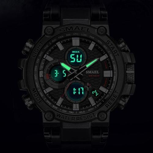 Smael Metal Army Green Chronograph Watch-Smael South Africa-Smael South Africa