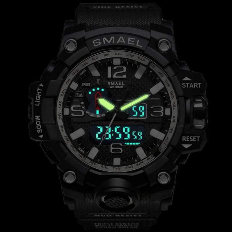 Smael 1545 Camouflage Red Multifunctional Watch